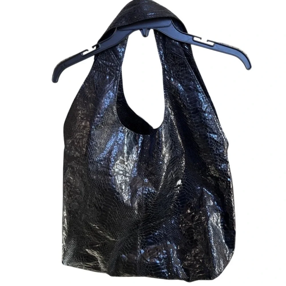 Snakeskin Hobo Bag‎ Shoulder Bag Designer Style Tote Large